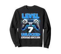 Level 7 Jeu vidéo débloqué 7ème Anniversaire 7 Ans Vieux garçons Sweatshirt
