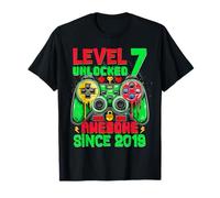 Level 7 Unlocked Since 2019 Son Gamer 7th Birthday Boys T-Shirt