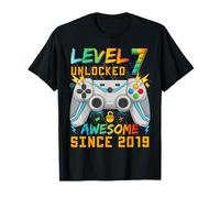 Level 7 Unlocked Since 2019 Son Gamer 7th Birthday Boys T-Shirt
