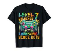 Level 7 Unlocked Since 2019 Son Gamer 7th Birthday Boys T-Shirt