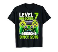 Level 7 Unlocked Since 2019 Son Gamer 7th Birthday Boys T-Shirt