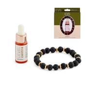 Level Body Mind Soul - Ensemble de Bracelets en Perles de Lave pour Aromathérapie avec Huiles Essentielles - Réduit l'Anxiété et le Stress - Centre