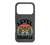 Level Eight Unlocked 8th Birthday Tee Video Game 8 Year Old Coque pour iPhone 17 Pro