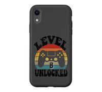 Level Eight Unlocked 8th Birthday Tee Video Game 8 Year Old Coque pour iPhone XR