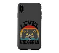 Level Eight Unlocked 8th Birthday Tee Video Game 8 Year Old Coque pour iPhone XS Max