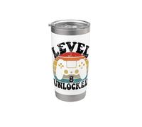 Level Eight Unlocked 8th Birthday Tee Video Game 8 Year Old Gobelet isotherme en acier inoxydable double paroi