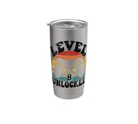 Level Eight Unlocked 8th Birthday Tee Video Game 8 Year Old Gobelet isotherme en acier inoxydable double paroi
