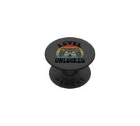 Level Eight Unlocked 8th Birthday Tee Video Game 8 Year Old PopSockets PopGrip Adhésif