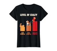 Level of Crazy - Cat People, Dog People, Macaw People T-Shirt Graphique avec Valeur