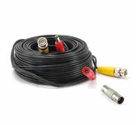 LevelOne CAS-5018 Câble Coaxial 18m BNC Mâle vers CC Mâle, Noir, 250g - Réf: CAS-5018