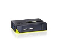 Level One Commutateur KVM KVM-0222 – 2 ports USB, VGA 2048×1536, Windows/macOS, câbles inclus