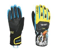 Level Replica - Gants de Ski pour Homme avec protège-Doigts et protège-Mains en Cuir et Tissu, Gants d'hiver Thermiques pour Homme imperméables, vêtements de Neige pour Homme, idéal pour Le Ski et la