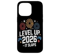 Level Up 2026 It Slaps Gamer Fireworks Fun New Year Coque pour iPhone 14 Pro Max