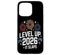 Level Up 2026 It Slaps Gamer Fireworks Fun New Year Coque pour iPhone 15 Pro Max