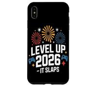 Level Up 2026 It Slaps Gamer Fireworks Fun New Year Coque pour iPhone XS Max