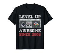 Level Up Awesome Since 2006 Gamer vidéo rétro pour 20e Anniversaire T-Shirt