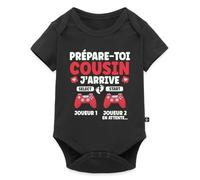 Level Up Futur Cousin Grossesse Gaming Body Manches Courtes Bébé Bio