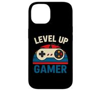 Level Up Gamer Manette rétro Amusante Coque pour iPhone 14
