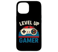 Level Up Gamer Manette rétro Amusante Coque pour iPhone 15
