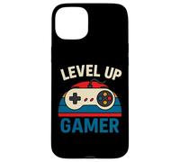 Level Up Gamer Manette rétro Amusante Coque pour iPhone 15 Plus
