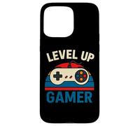 Level Up Gamer Manette rétro Amusante Coque pour iPhone 15 Pro Max