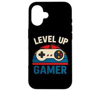 Level Up Gamer Manette rétro Amusante Coque pour iPhone 16