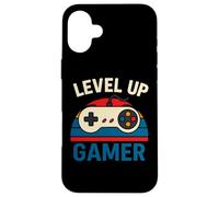 Level Up Gamer Manette rétro Amusante Coque pour iPhone 16 Plus