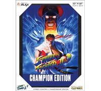 Level Up Labs Pixel Frames PLAX: Street Fighter II : Champion Edition Affiche lenticulaire encadrée 3D 25,4 x 30,5 cm