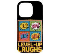 Level Up Laughs Pop Culture Jeu vidéo rétro Coque pour iPhone 14 Pro