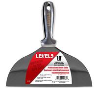 LEVEL5 Couteau à joint en acier inoxydable de 25,4 cm | Lame à mastic de qualité professionnelle, tout métal poli de qualité supérieure, bord affûté de précision, ergonomique, résistant à la