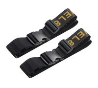 LEVEL8 Add-A-Bag Lot de 2 sangles à boucle pour bagages, accessoires de voyage, sangles résistantes, noires