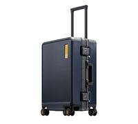 LEVEL8 Valise Cabine Cadre en Aluminium, Bagages Cabine avec Double Serrure TSA, Valise sans Fermeture éclair Bagages-HeGent,38x23x56CM,Bleu
