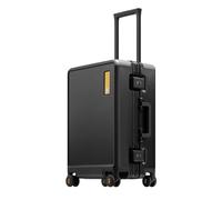 LEVEL8 Valise Cabine Cadre en Aluminium, Bagages Cabine avec Double Serrure TSA, Valise sans Fermeture éclair Bagages-HeGent,38x23x56CM,Noir