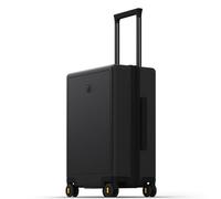LEVEL8 Valise Cabine Élégant Micro Diamant Structuré Design Bagages Cabine Trolley Rigide Valise de Voyage avec 4 roulettes Doubles Pivotantes et Serrure TSA(50cm, 35L, Noir)