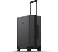 LEVEL8 Valise Cabine Élégant Micro Diamant Structuré Design Bagages Cabine Trolley Rigide Valise de Voyage avec 4 roulettes Doubles Pivotantes et Serrure TSA, 55x37x23CM, 40L, Gris Foncé