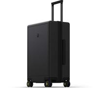 LEVEL8 Valise Cabine Élégant Micro Diamant Structuré Design Bagages Cabine Trolley Rigide Valise Moyenne avec 4 roulettes Doubles Pivotantes et Serrure TSA, 66x44x26CM, 65L, Noir