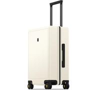 LEVEL8 Valise Cabine Légère Texturé 4 roulettes Silencieux TSA 55cm,Blanche | 4 Roulettes Pivotantes Silencieux,Polycarbonate,avec TSA,55x37x23cm
