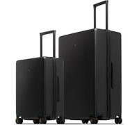 LEVEL8 Valise Grande Micro-Diamant 2 Pièces 4 roulettes TSA,40L/105L,Noir | 4 Roulettes Pivotantes Silencieux,Polycarbonate,avec TSA