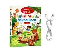 Leveled Reading Sound-Book, Rechargeable Interactive Learning Toy with 500+ | Phonics Flash Cards, 20×26.8×1.8cm, For Birthday Carnival Party Home Family Time Boys Hobby Activity Indoor Holiday Playhouse