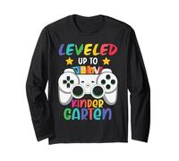 Leveled Up to Kindergarten Funny Back to School for Kids Manche Longue