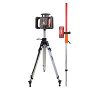 Levelfix 860HVS Laser digital rotatif double pente - SET 2 avec trépied pivotant 2,8 m et mire de mesure - NETIM - 554802