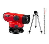Levelfix AL320X Niveaux Automatique - Set avec Trépied à tête plate 1,8 m et Mire-E inclus - NETIM - 554322