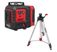 Levelfix CCL280G Laser multiligne vert à projections horizontales et verticales - Set avec Trépied 1,5 m - NETIM - 562801