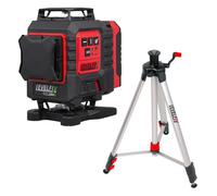 Levelfix CCL284G Laser multiligne 4D, faisceau vert - Set avec Trépied 1,5 m - NETIM - 562841