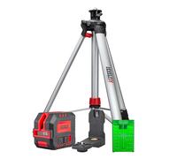 Levelfix CL120G Kit Laser À Lignes Croisées Avec Trépied Dans Un Sac - 2 Lignes - Vert - 40 M - IP54