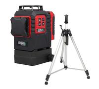 Levelfix MCL380G Laser multiligne motorisé, faisceau vert - Set avec trépied 1,5 m - NETIM - 563801