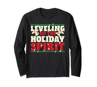 Leveling Up The Holiday Spirit Christmas Gaming Gamer Manche Longue