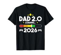 Leveling Up to Dad 2.0 2026 Père 2026 Papa New Baby Dad T-Shirt