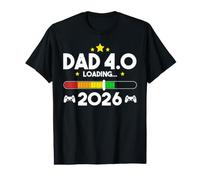 Leveling Up to Dad 4.0 2026 Père 2026 Papa New Baby Dad T-Shirt Graphique avec Valeur