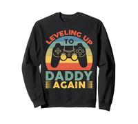 Leveling Up to Daddy Again Vintage Promu to Dad Again Sweatshirt